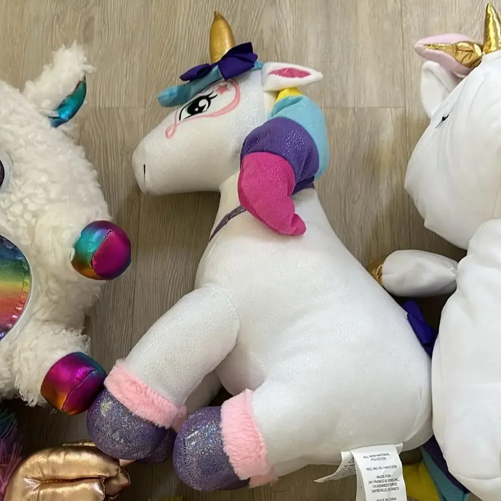 Unicorn plush bundle of mixed sizes brands colors all in euc or nwt set of 7